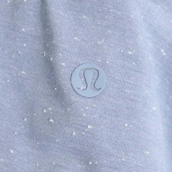 Lululemon Get Set Short Sleeve Tempest Blue White Speckled Open Back Keyhole - Picture 7 of 8
